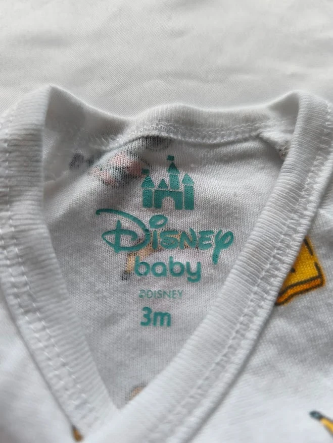 Lote de 2 bodies Disney Baby 3 meses Minnie mangas cortas rosa y blanco – photo 2